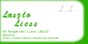 laszlo liess business card